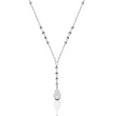 Silver Beaded Kaff Necklace